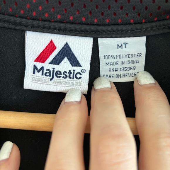 Vintage Y2K Majestic San Francisco 49ers mesh black track jacket | MT TALL - Picture 8 of 12